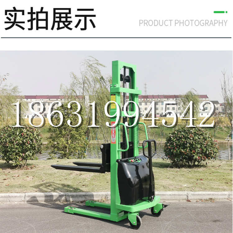 屏东县电动叉车堆高车液压铲车电瓶1吨2吨站驾步行式小型全自动叉车